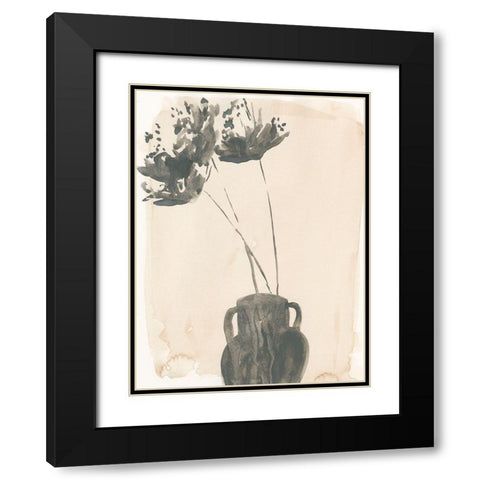 Grey Garden Vase II Black Modern Wood Framed Art Print with Double Matting by Parker, Jennifer Paxton