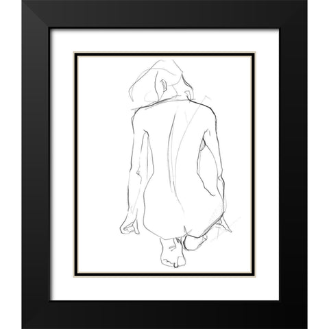 Muse II Black Modern Wood Framed Art Print with Double Matting by Parker, Jennifer Paxton
