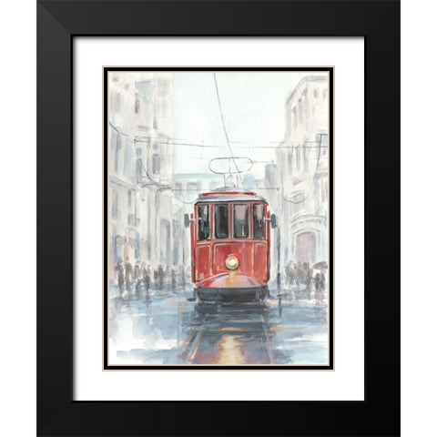 Watercolor Streetcar Study I Black Modern Wood Framed Art Print with Double Matting by Harper, Ethan
