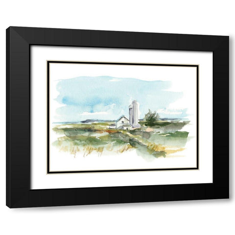 Rural Plein Air I Black Modern Wood Framed Art Print with Double Matting by Harper, Ethan