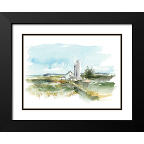 Rural Plein Air I Black Modern Wood Framed Art Print with Double Matting by Harper, Ethan