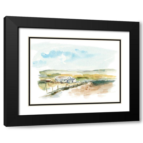 Rural Plein Air III Black Modern Wood Framed Art Print with Double Matting by Harper, Ethan