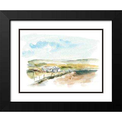 Rural Plein Air III Black Modern Wood Framed Art Print with Double Matting by Harper, Ethan