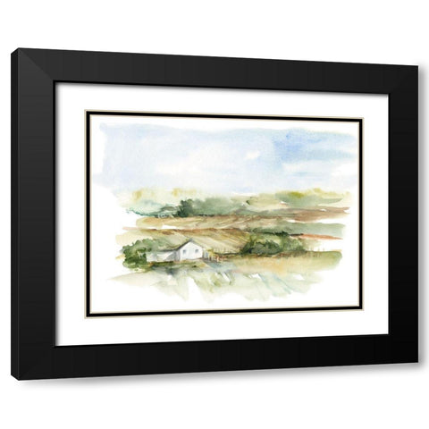 Rural Plein Air V Black Modern Wood Framed Art Print with Double Matting by Harper, Ethan