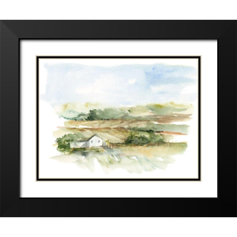 Rural Plein Air V Black Modern Wood Framed Art Print with Double Matting by Harper, Ethan