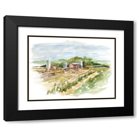 Rural Plein Air VI Black Modern Wood Framed Art Print with Double Matting by Harper, Ethan