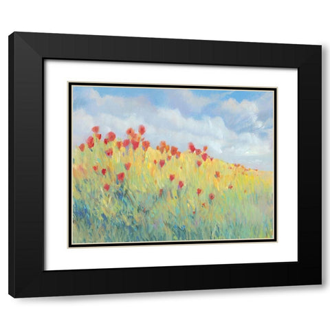 Summer Breeze Meadow I Black Modern Wood Framed Art Print with Double Matting by OToole, Tim