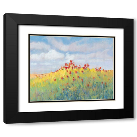 Summer Breeze Meadow II Black Modern Wood Framed Art Print with Double Matting by OToole, Tim
