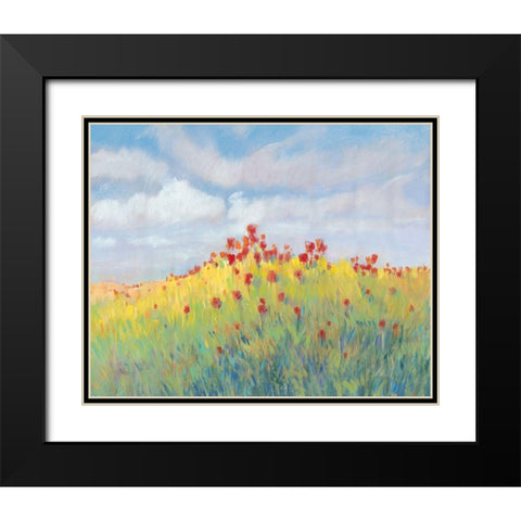 Summer Breeze Meadow II Black Modern Wood Framed Art Print with Double Matting by OToole, Tim