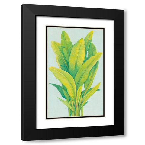 Chartreuse Tropical Foliage I Black Modern Wood Framed Art Print with Double Matting by OToole, Tim