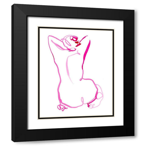 Bold Blind Contour II Black Modern Wood Framed Art Print with Double Matting by Parker, Jennifer Paxton