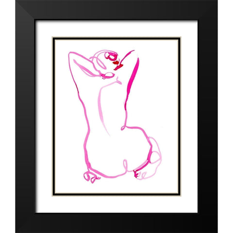 Bold Blind Contour II Black Modern Wood Framed Art Print with Double Matting by Parker, Jennifer Paxton