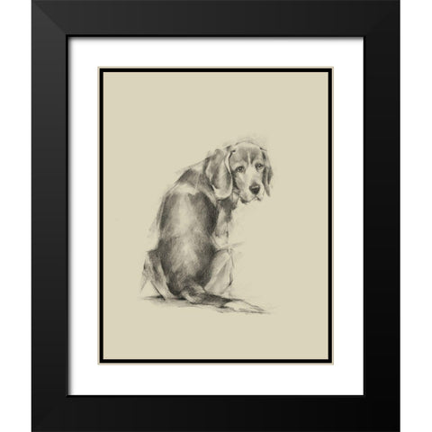 Puppy Dog Eyes I Black Modern Wood Framed Art Print with Double Matting by Harper, Ethan