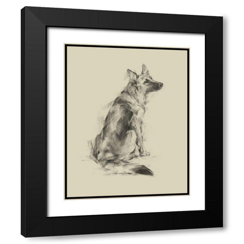 Puppy Dog Eyes V Black Modern Wood Framed Art Print with Double Matting by Harper, Ethan