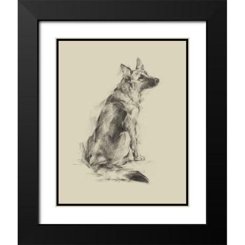Puppy Dog Eyes V Black Modern Wood Framed Art Print with Double Matting by Harper, Ethan