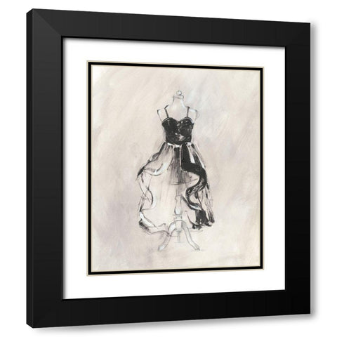 Black Evening Gown II Black Modern Wood Framed Art Print with Double Matting by Harper, Ethan