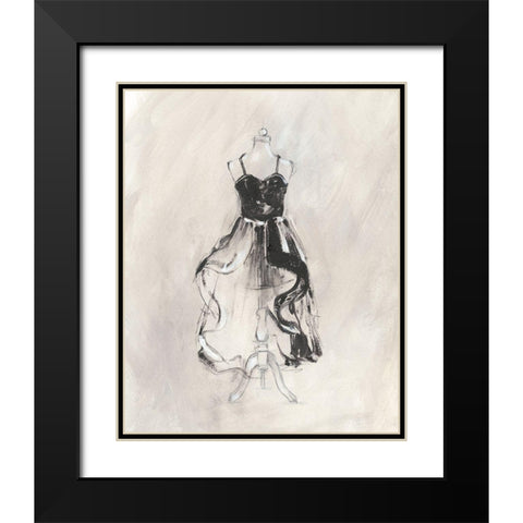 Black Evening Gown II Black Modern Wood Framed Art Print with Double Matting by Harper, Ethan