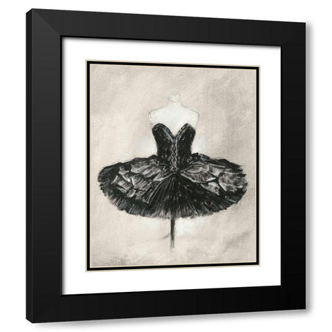 Black Ballet Dress I Black Modern Wood Framed Art Print with Double Matting by Harper, Ethan