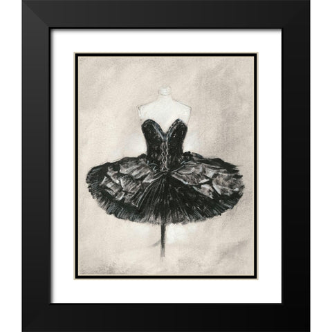 Black Ballet Dress I Black Modern Wood Framed Art Print with Double Matting by Harper, Ethan