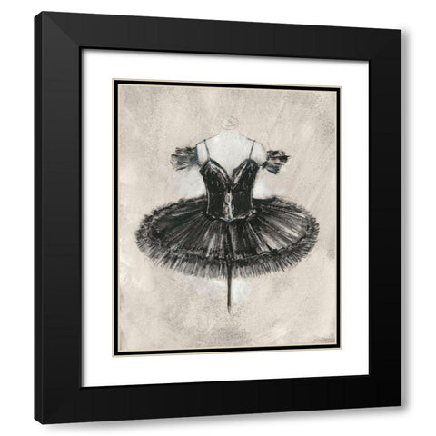 Black Ballet Dress II Black Modern Wood Framed Art Print with Double Matting by Harper, Ethan