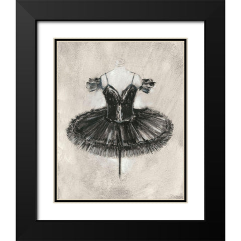Black Ballet Dress II Black Modern Wood Framed Art Print with Double Matting by Harper, Ethan