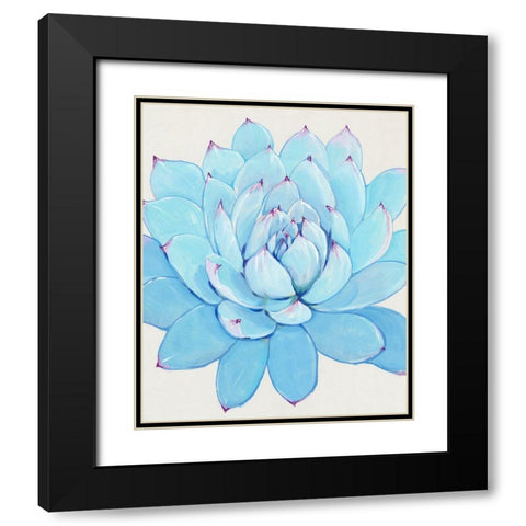 Pastel Succulent II Black Modern Wood Framed Art Print with Double Matting by OToole, Tim