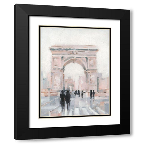 Early Morning Stroll II Black Modern Wood Framed Art Print with Double Matting by Harper, Ethan