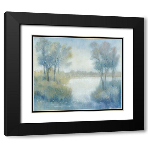 Morning at the Pond I Black Modern Wood Framed Art Print with Double Matting by OToole, Tim