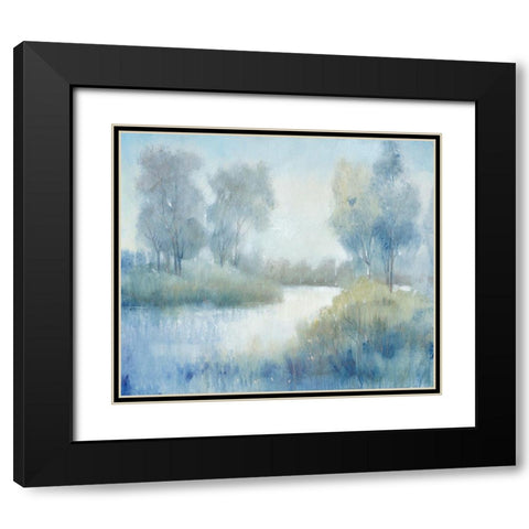 Morning at the Pond II Black Modern Wood Framed Art Print with Double Matting by OToole, Tim