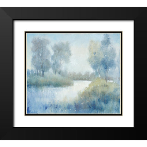Morning at the Pond II Black Modern Wood Framed Art Print with Double Matting by OToole, Tim