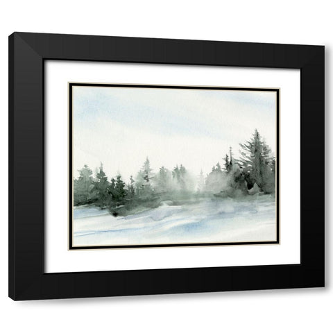 Evergreens in the Distance I Black Modern Wood Framed Art Print with Double Matting by Parker, Jennifer Paxton
