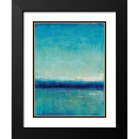 Blue Horizon I Black Modern Wood Framed Art Print with Double Matting by OToole, Tim