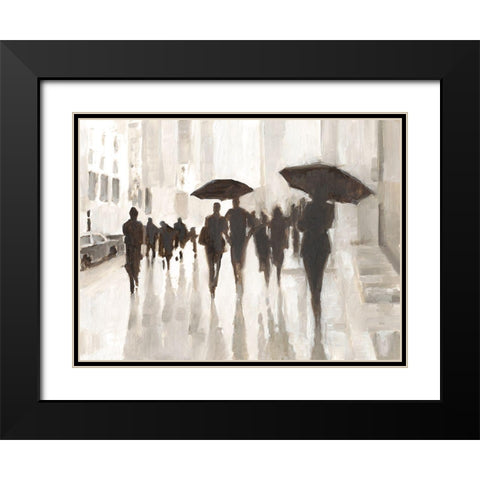 Clearing Rain Black Modern Wood Framed Art Print with Double Matting by Harper, Ethan