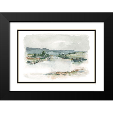 Overcast Lake Study I Black Modern Wood Framed Art Print with Double Matting by Harper, Ethan