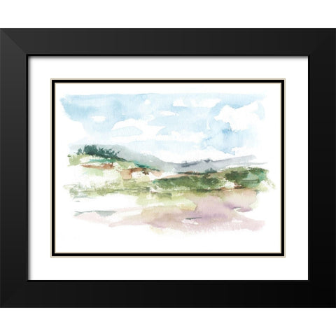Spring Watercolor Sketch I Black Modern Wood Framed Art Print with Double Matting by Harper, Ethan