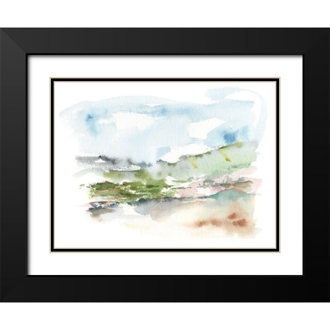 Spring Watercolor Sketch II Black Modern Wood Framed Art Print with Double Matting by Harper, Ethan