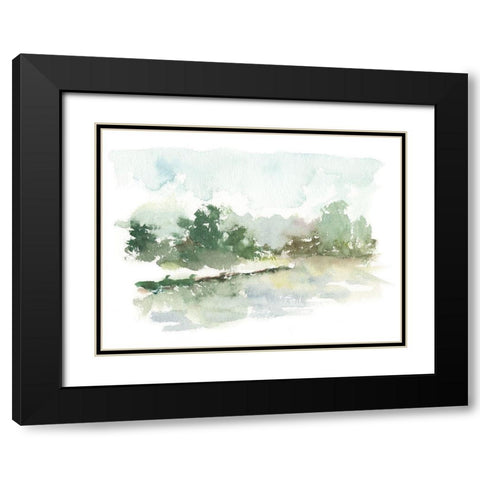 Spring Watercolor Sketch III Black Modern Wood Framed Art Print with Double Matting by Harper, Ethan