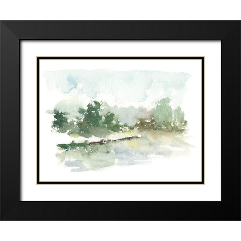 Spring Watercolor Sketch III Black Modern Wood Framed Art Print with Double Matting by Harper, Ethan