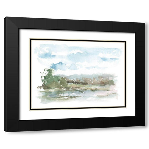 Spring Watercolor Sketch IV Black Modern Wood Framed Art Print with Double Matting by Harper, Ethan
