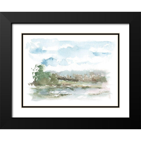 Spring Watercolor Sketch IV Black Modern Wood Framed Art Print with Double Matting by Harper, Ethan