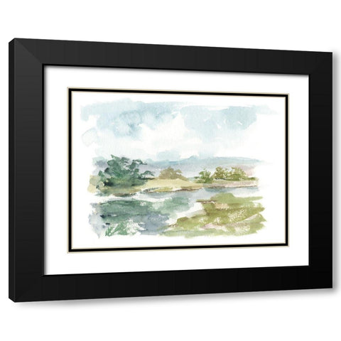 Spring Watercolor Sketch VI Black Modern Wood Framed Art Print with Double Matting by Harper, Ethan