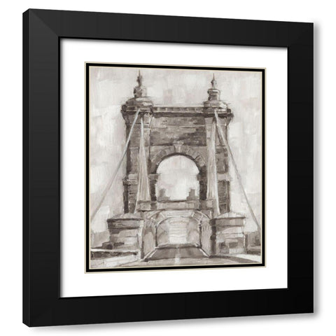 Bridge Crossing II Black Modern Wood Framed Art Print with Double Matting by Harper, Ethan