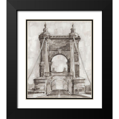 Bridge Crossing II Black Modern Wood Framed Art Print with Double Matting by Harper, Ethan
