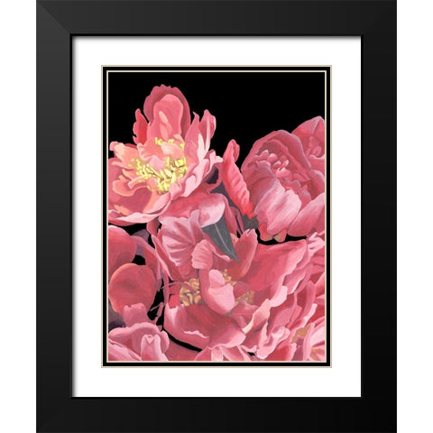 Peonies of My Heart II Black Modern Wood Framed Art Print with Double Matting by Wang, Melissa