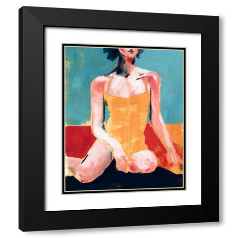 Vintage Swim I Black Modern Wood Framed Art Print with Double Matting by Parker, Jennifer Paxton