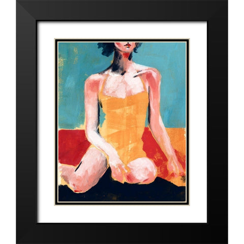 Vintage Swim I Black Modern Wood Framed Art Print with Double Matting by Parker, Jennifer Paxton