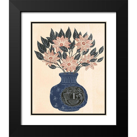 Vase of Flowers III Black Modern Wood Framed Art Print with Double Matting by Wang, Melissa