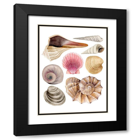 Sea Souvenirs I Black Modern Wood Framed Art Print with Double Matting by Popp, Grace