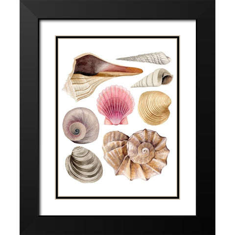 Sea Souvenirs I Black Modern Wood Framed Art Print with Double Matting by Popp, Grace