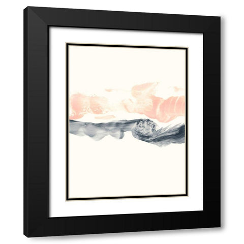 Blush Divide I Black Modern Wood Framed Art Print with Double Matting by Harper, Ethan